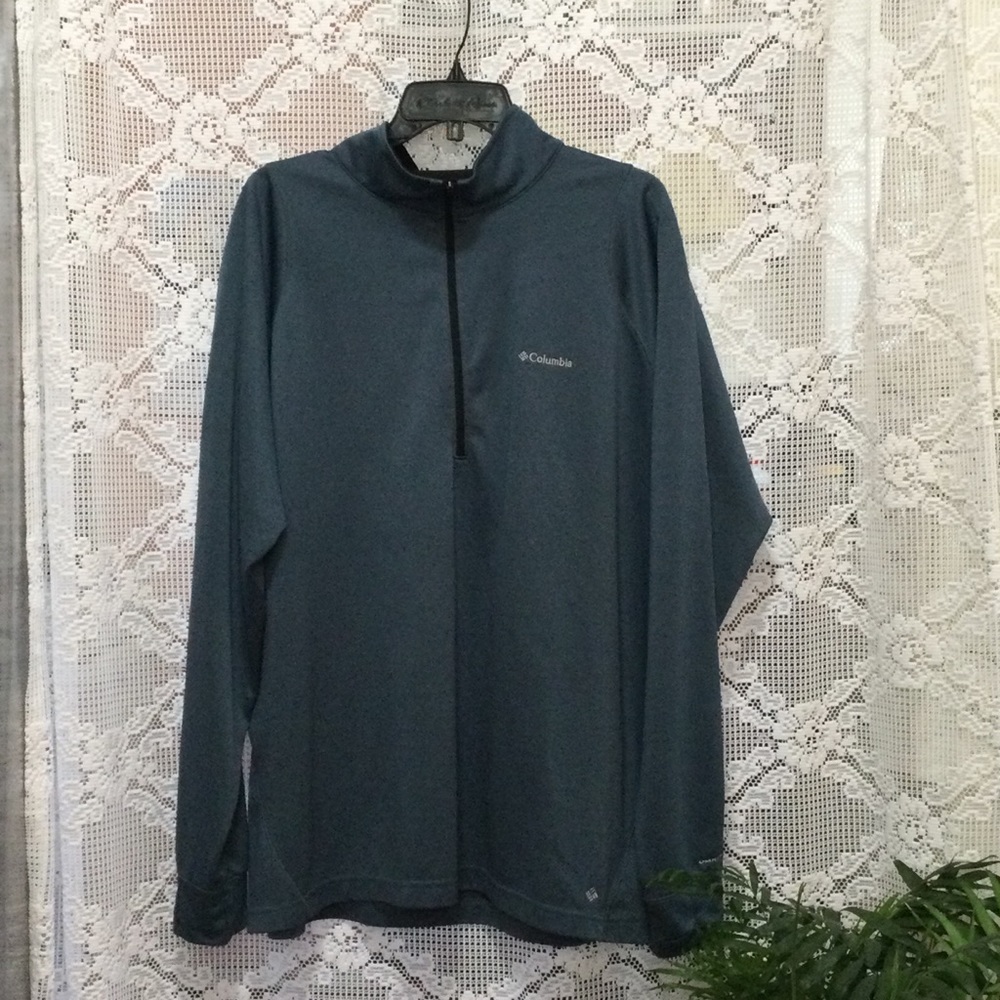 Columbia Omni-Wick Solid Blue Half Zip Jacket Size XXL